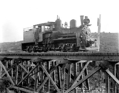 152 Shay Engine on South Beach Trstle, Camp 5-A