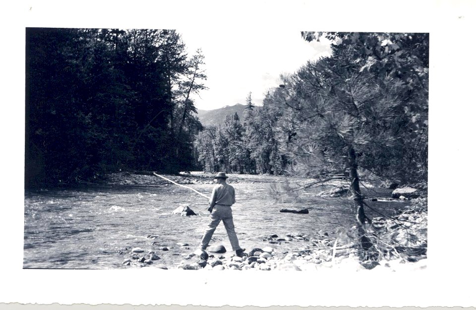 fishing, river, scenic view, ranger, Rampton, Stehekin River, 1949
