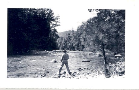 fishing, river, scenic view, ranger, Rampton, Stehekin River, 1949