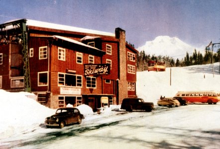 180 Thunderbird Lodge and bottom terminal Mt Hood Skiway Government Camp