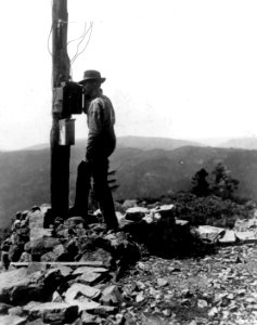 18020A Forest Guard Reporting Fire, CA 1913