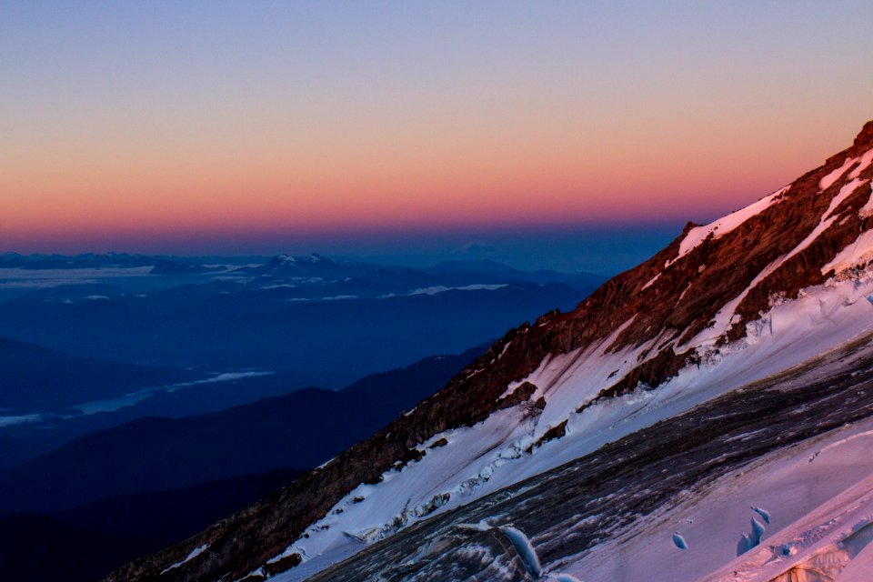 View of Sunset from Boulder Ridge, Mt Baker Snoqualmie National Forest