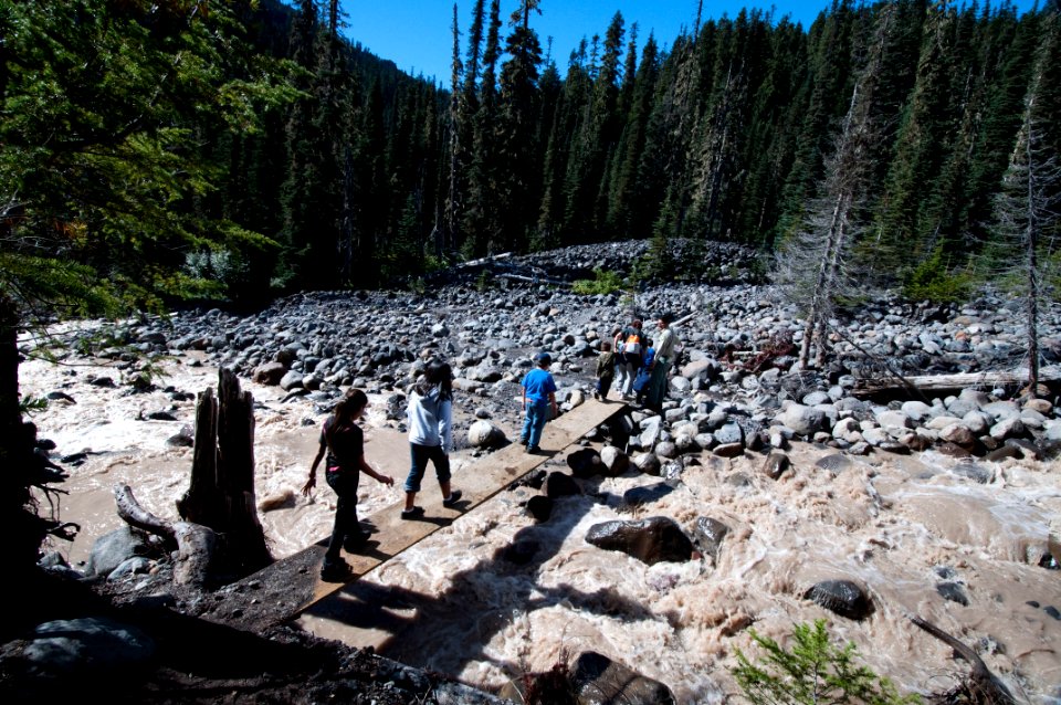 Kulshan Creek Youth Program - Crossing Rocky Creek, Mt Baker Snoqualmie National Forest