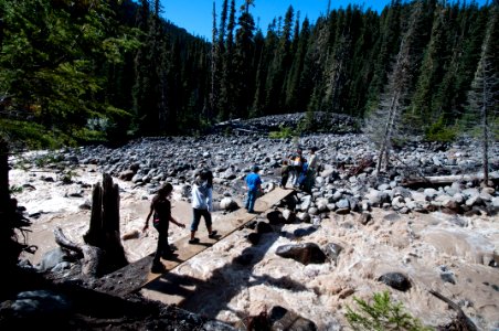 Kulshan Creek Youth Program - Crossing Rocky Creek, Mt Baker Snoqualmie National Forest photo