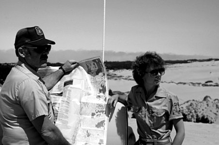 Siuslaw NF - Reviewing the Oregon Dunes Map, Oregon 1980 photo