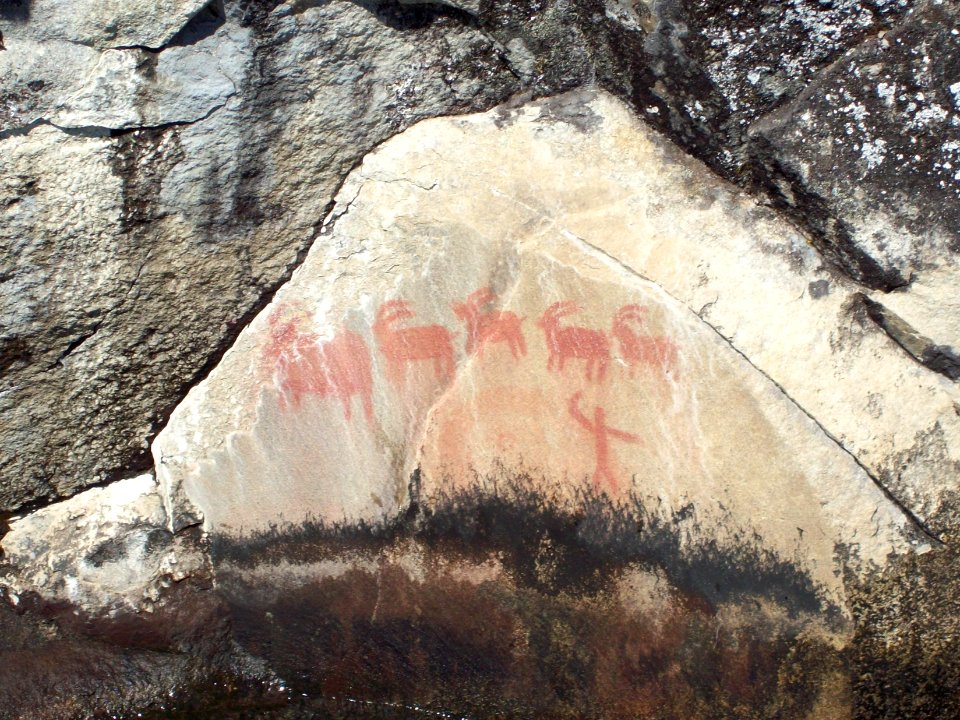 Pictographs at Lake Chelan Okanogan-Wenatchee National Forest