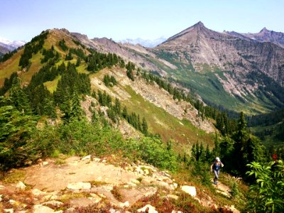 Hiker-UsingWalkingPolesUphill-OkaWenNFbyMasonSchuurUSFS-Aug28-2018