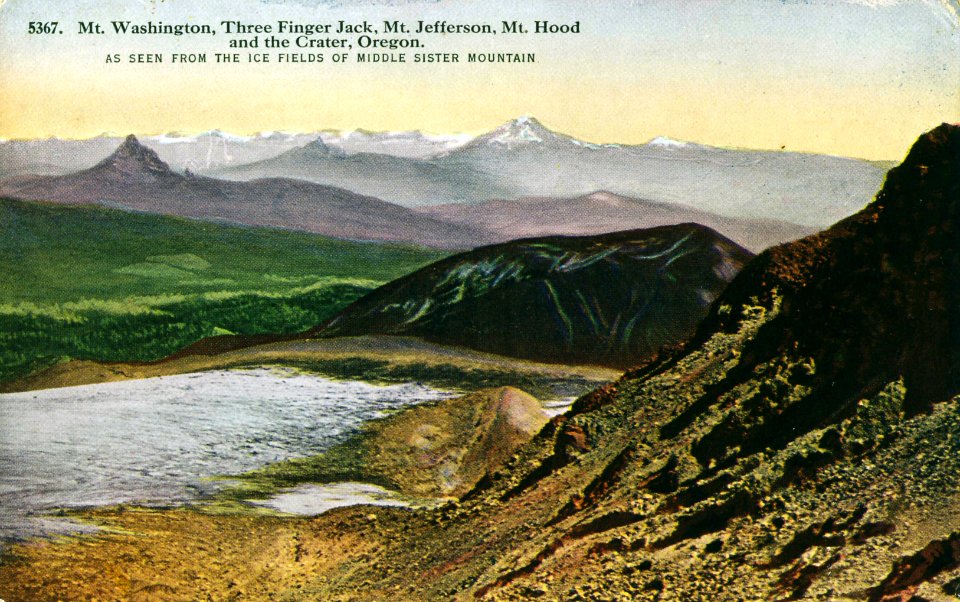 5367 Cascade Range Looking North from Middle Sister, OR