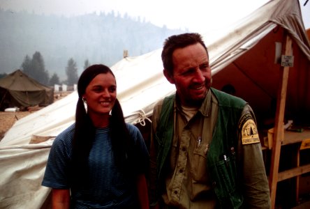 505 Entiat Fire, Wenatchee Nat'l Forest, fire boss Ralph McCurly  and Pat West 1970