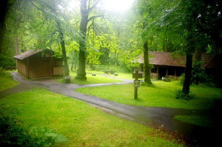 Picnic Shelter & Restroom at Wahkeena Falls-Columbia River Gorge