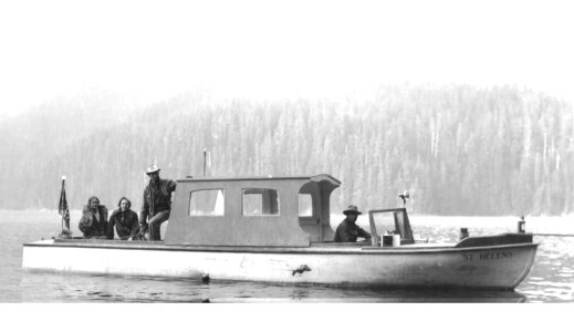 Columbia NF - USFS Boat St Helens on Spirit Lake 1938