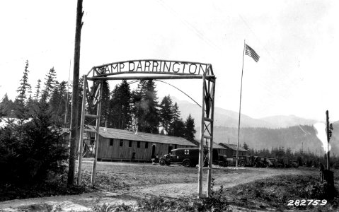 282759 CCC Camp Darrington Entrance, MBS NF, WA 1933 photo