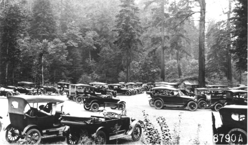 Cars at Eagle Creek CG, Mt. Hood NF, OR 1918 photo