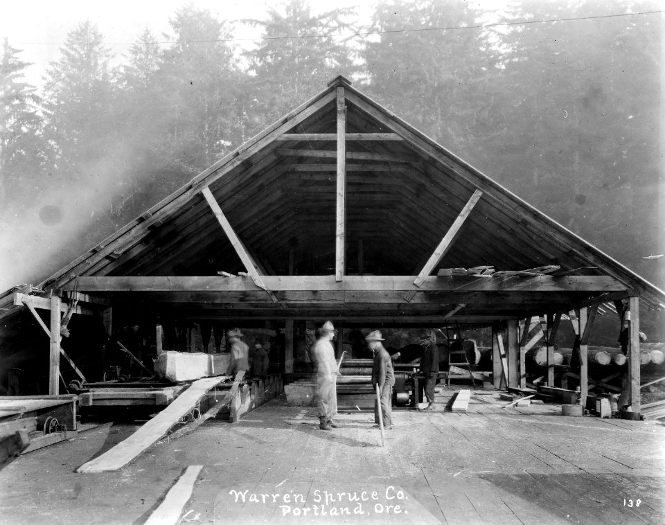 138 Sawing Bridge and Camp Timbers, Camp 7-I, Otter Rock