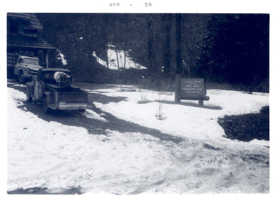 PO-40-3200- Old Denny Creek Ranger Station- April 1959