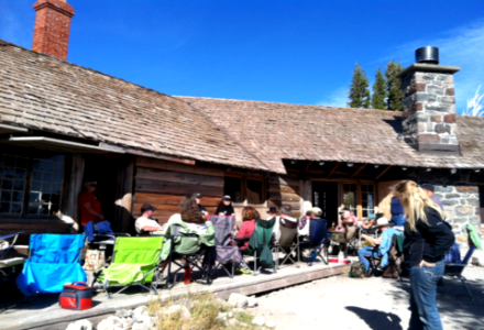 Picnicking at Cloud Cap Inn, Mt Hood National Forest photo