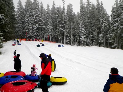 Snow Tubing at Government Camp, Mt Hood National Forest photo