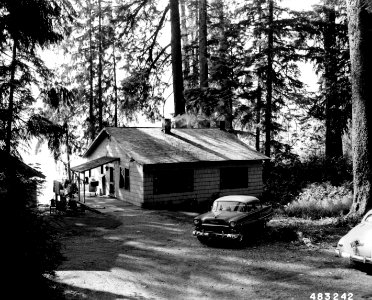 483242 Summer Home at Lake Quinault, Olympic NF, Washington 1957 photo