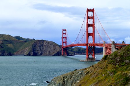 Golden Gate Bridge from Trail to Marshall Beach photo