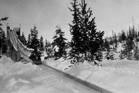 Toboggan run at Battle Axe Inn Government Camp photo