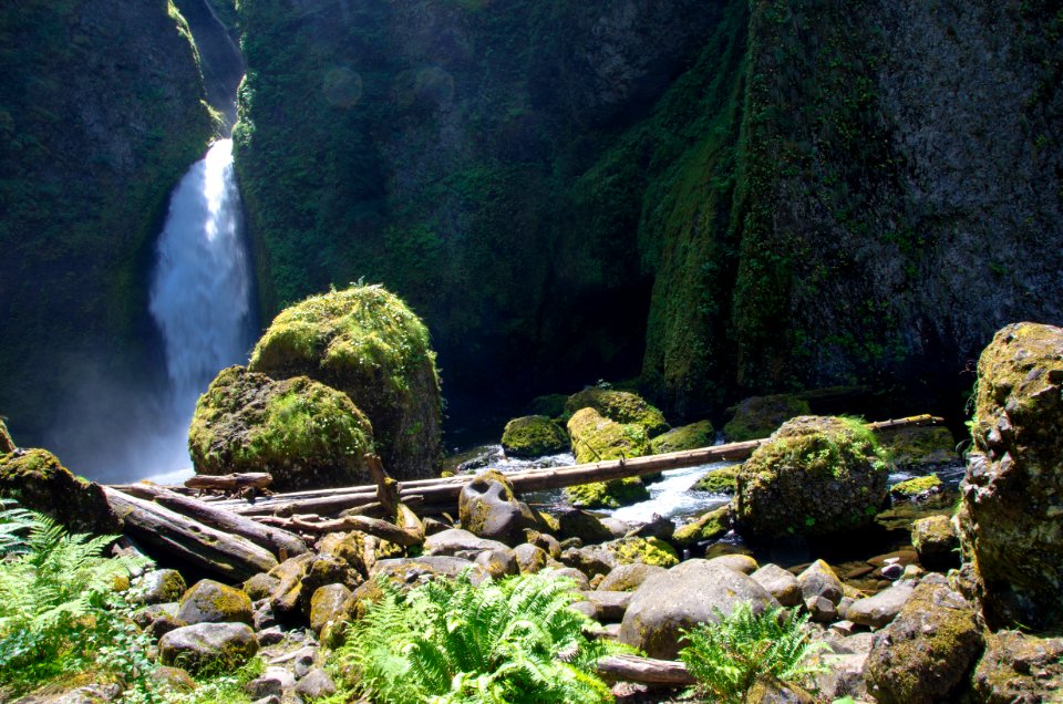 Wahclella Falls and Boulders-Columbia River Gorge