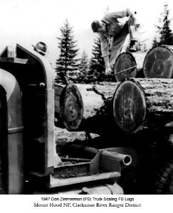 Mt. Hood NF - Truck Scaling, OR 1947 photo
