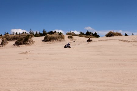 Pair of Dune Buggies at Oregon Dunes, Siuslaw National Forest photo