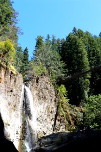 Drift Creek Falls and Footbridge, Siuslaw National Forest