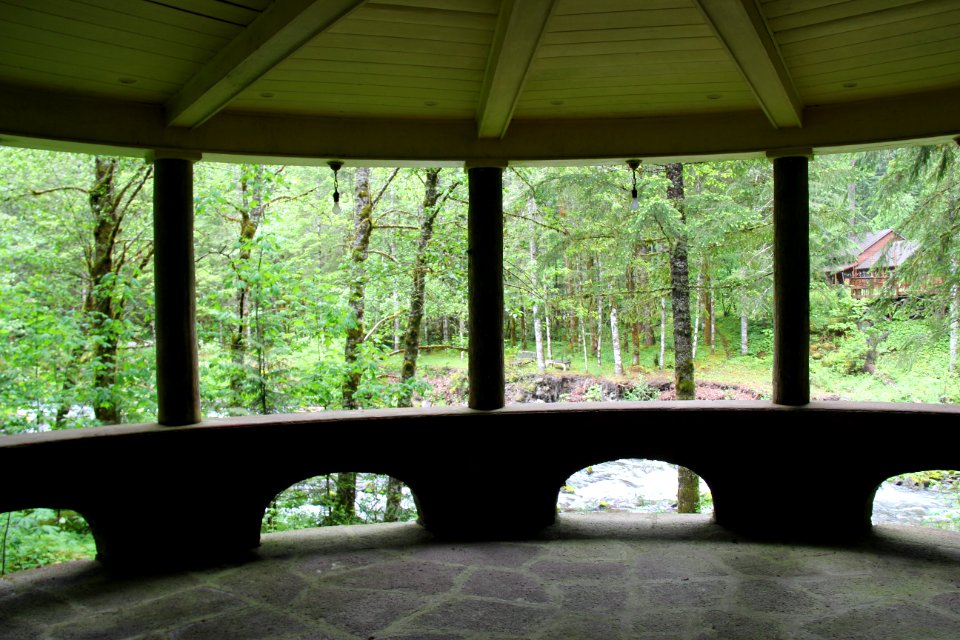 Observation Platform by River, Mt Hood National Forest