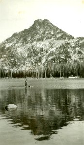 Gunsight-Peak from-AnthonyLake-fisherman-1921-Merrill On the Wallowa-Whitman National Forest photo
