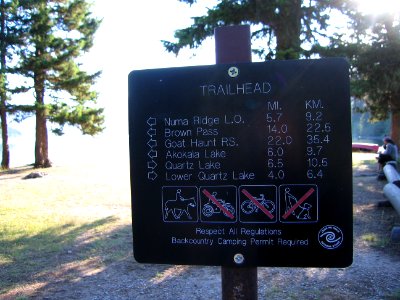 The Pacific Northwest Trail travels from Goat Haunt to Bowman Lake in Glacier National Park