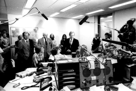 President Carter at GPNF After Eruption, GPNF, WA 1980 photo