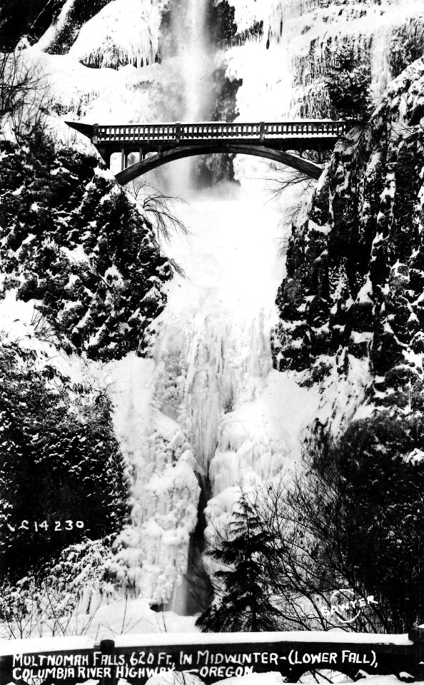 C14230 Multnomah Falls in Midwinter by Sawyer