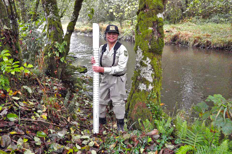 Adriana Morales, USFS Fisheries Biologist, Siuslaw National Forest.