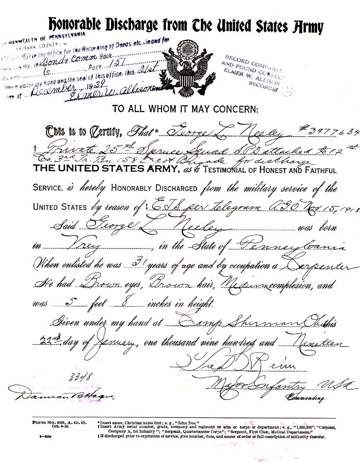 SPD Soldier Discharge Paper