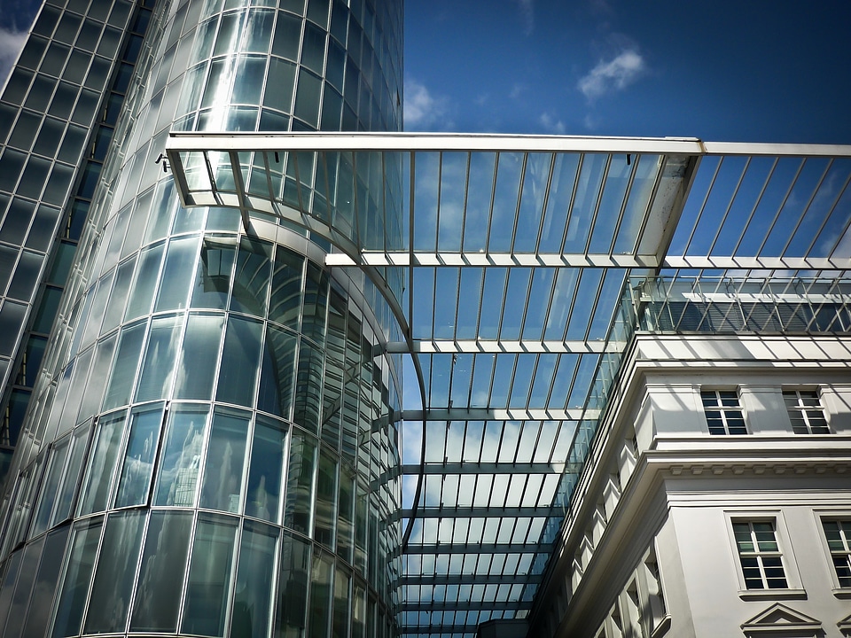 Skyscraper facade glass
