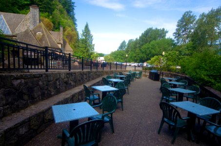 Multnomah Falls Lodge and Picnic Tables-Columbia River Gorge photo