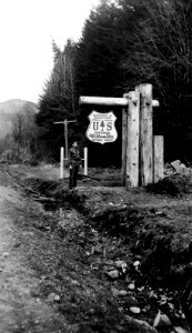 Willamette NF - Entrance Sign, OR c1935 photo