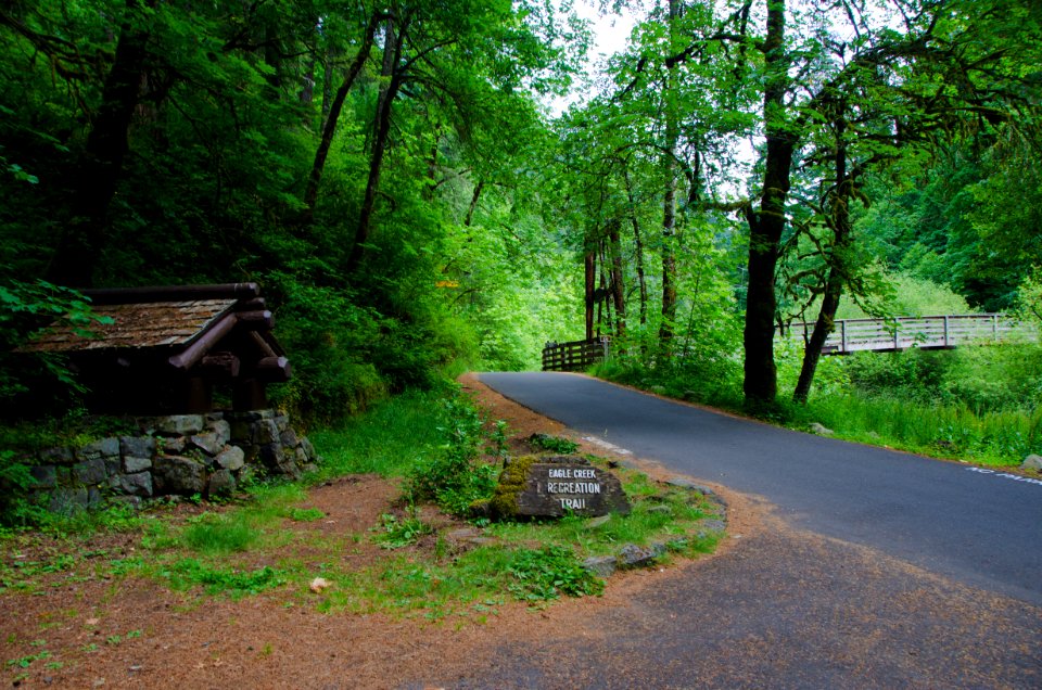 Eagle Creek Trailhead Sign In Shelter-Columbia River Gorge photo