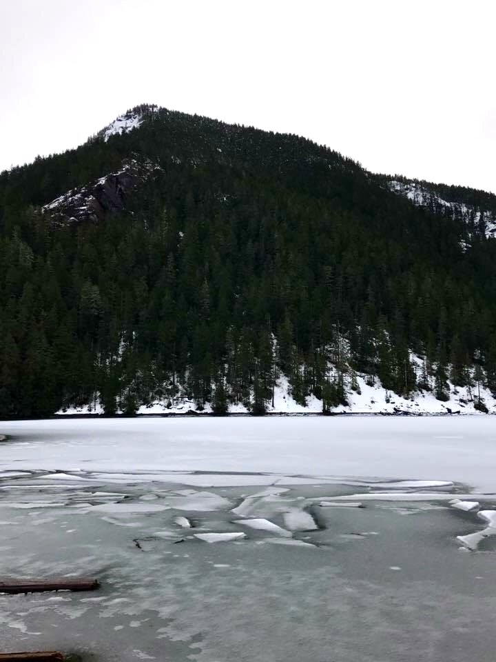 Winter Ice at Lena Lake, Olympic National Forest