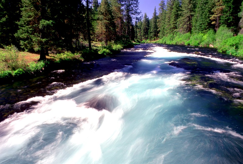 Metolius River, Wizard Falls during Spring Runoff-Deschutes
