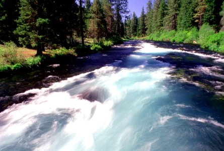 Metolius River, Wizard Falls during Spring Runoff-Deschutes