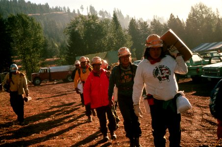 Colville National Forest fire camp