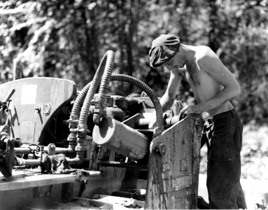 340251 CCC Cleaning Cat for Inspection, Chelan NF, WA 1936 photo