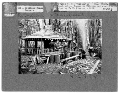 315994 CCC Constructing Community Kitchen, Olympic NF, WA 1935