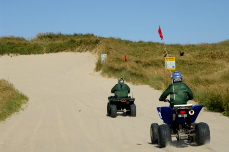 Pair of Dune Buggies at Oregon Dunes, Siuslaw National Forest photo