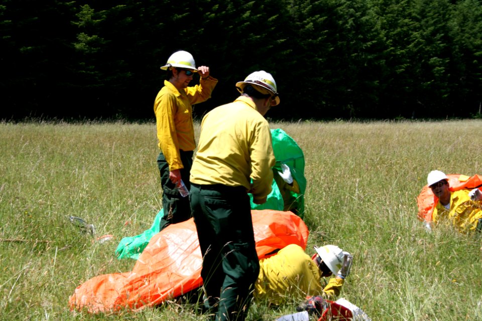 2006 Oregon Coast Guard School - Fire Shelters Deploying, Siuslaw National Forest