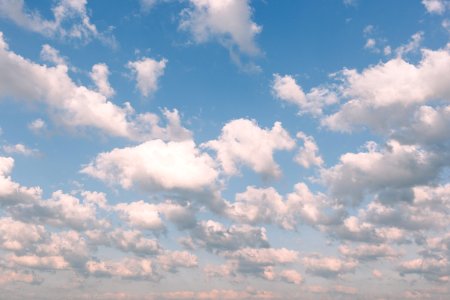 Midday white clouds in the sky photo