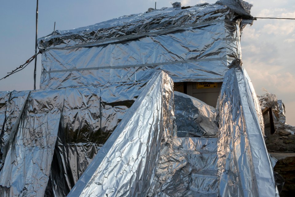 Sugar Loaf Lookout, wrapped in kevlar foil