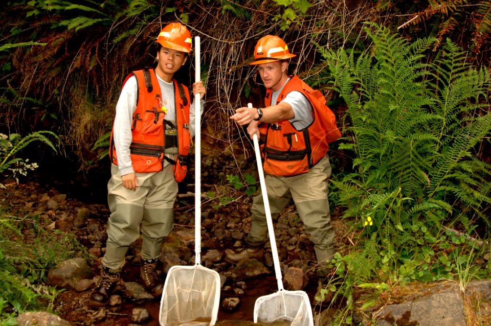 Chao Chung and Jason, Stream Researchers, Siuslaw National Forest